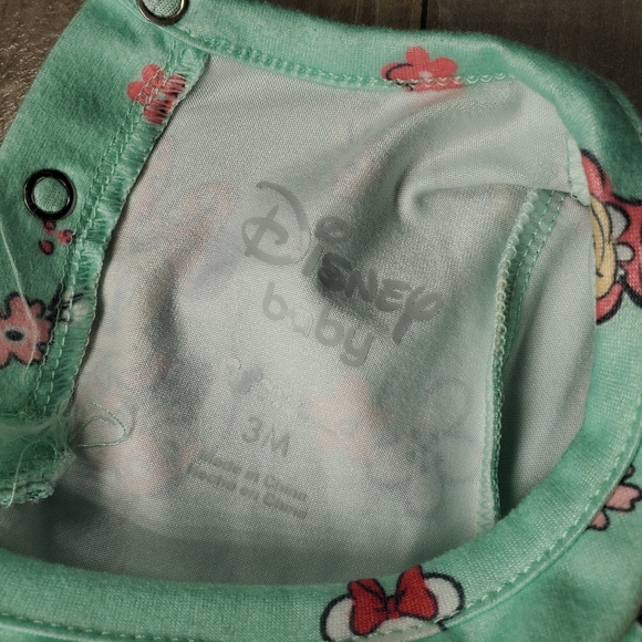 Disney Baby Minnie Mouse 2Pc Matching Mint Green Tiered Dress Set Size 3M NWOT - Picture 4 of 16